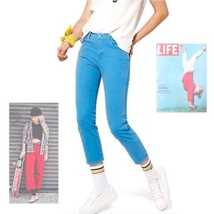 VENICE BEACH THROW BACK WRANGLER 70TH ANNIVERSARY CROPPED SKATER JEANS NWT 28